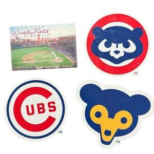 Chicago Cubs Wrigley Field Magnets Retro Vintage Cubbies Baseball Bundle